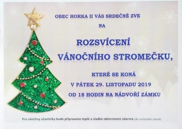 Rozsvícení vánočního stromku na Horce