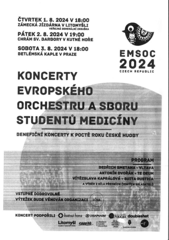 Koncerty evropského orchestru a sboru studentů medicíny