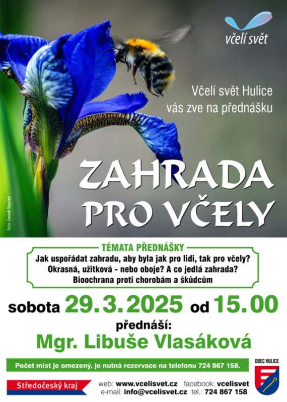 Pozvánka na přednášku: „Zahrada pro včely“